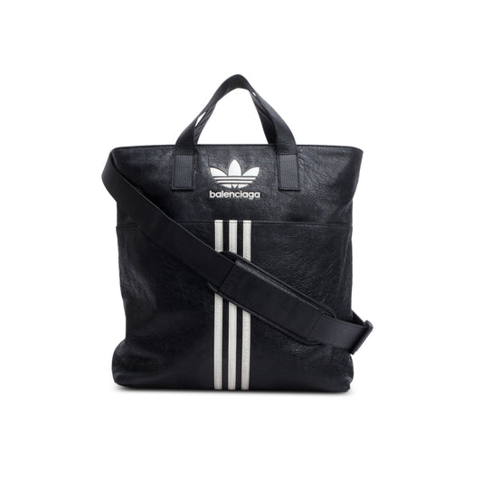 Balenciaga Adidas North South Tote Bag Leather Black