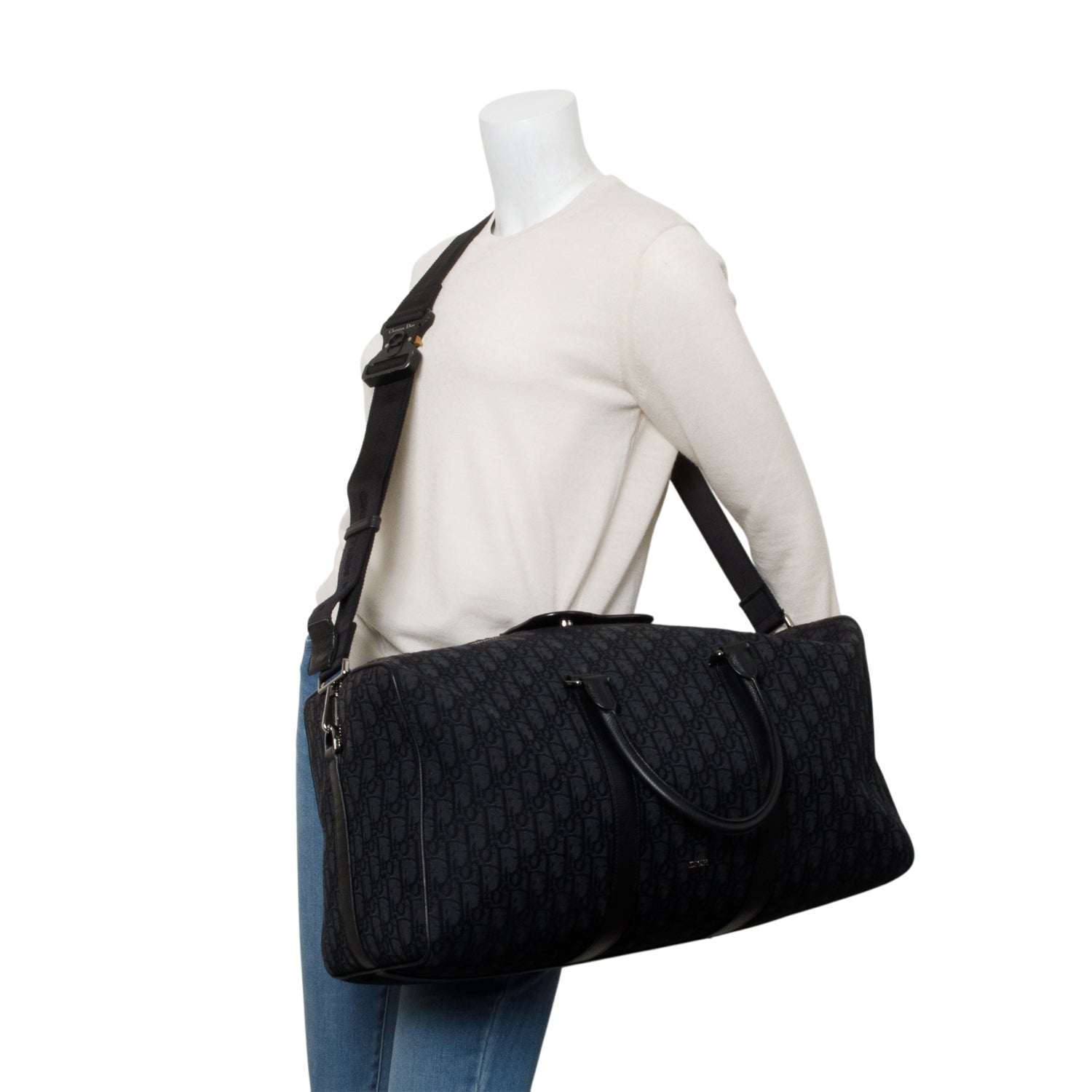 Dior Christian Oblique Lingot Duffel Bag Black Travel Bag