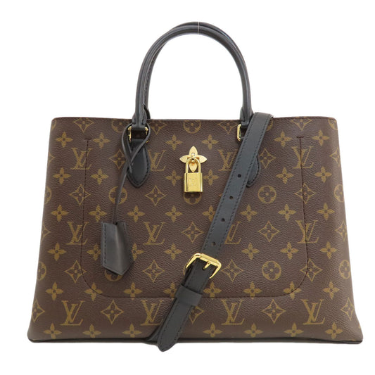 Louis Vuitton M43550 Flower Monogram Canvas Brown Tote Bag