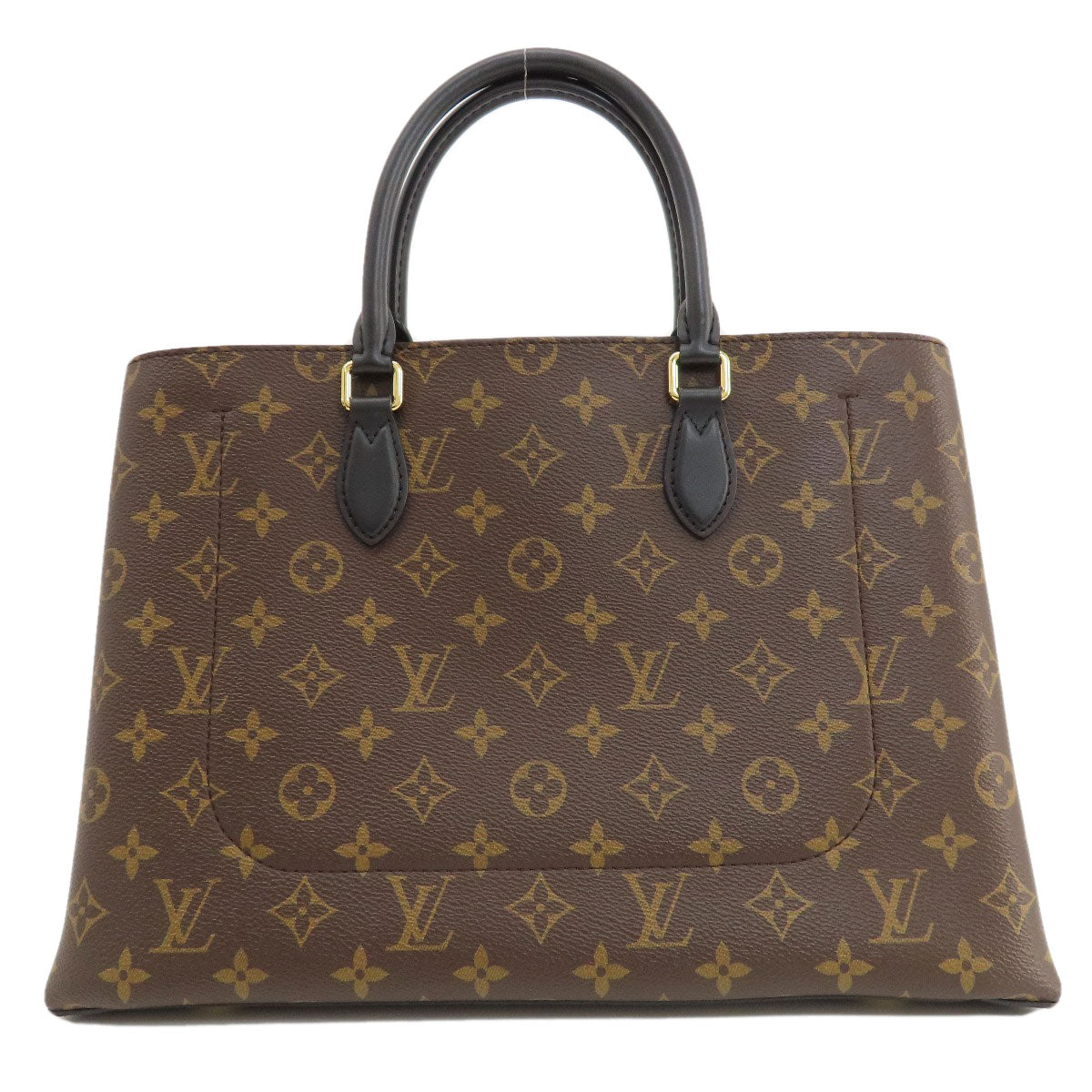 Louis Vuitton M43550 Flower Monogram Canvas Brown Tote Bag