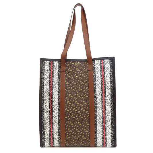 Burberry Tote Bag Pvc Brown Logo