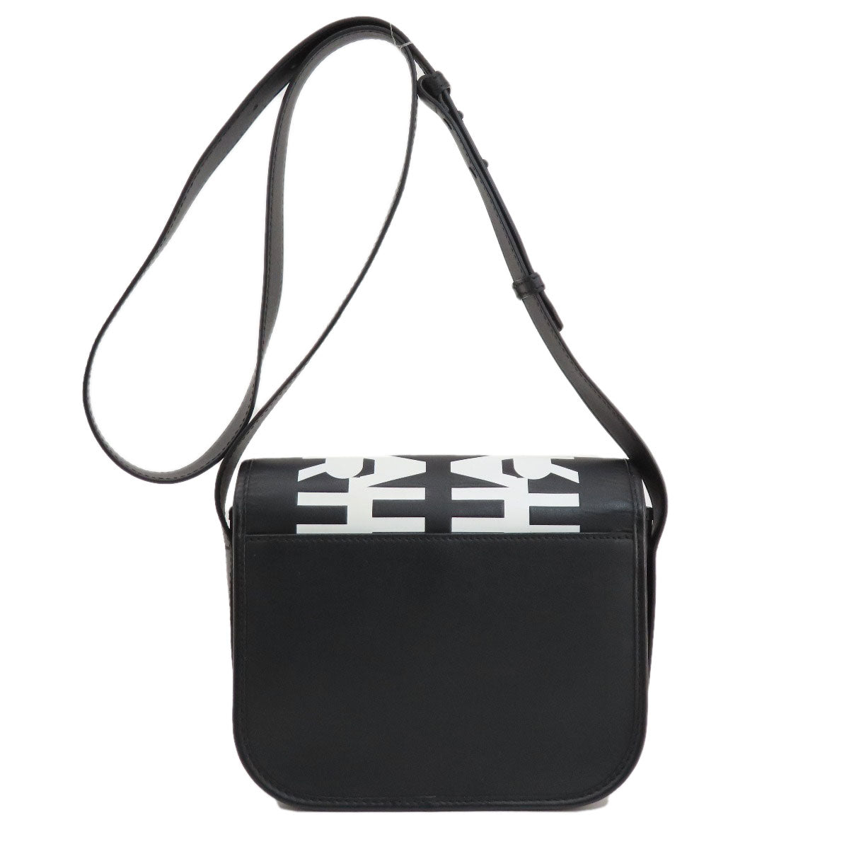 Burberry Shoulder Bag Leather Black Logo