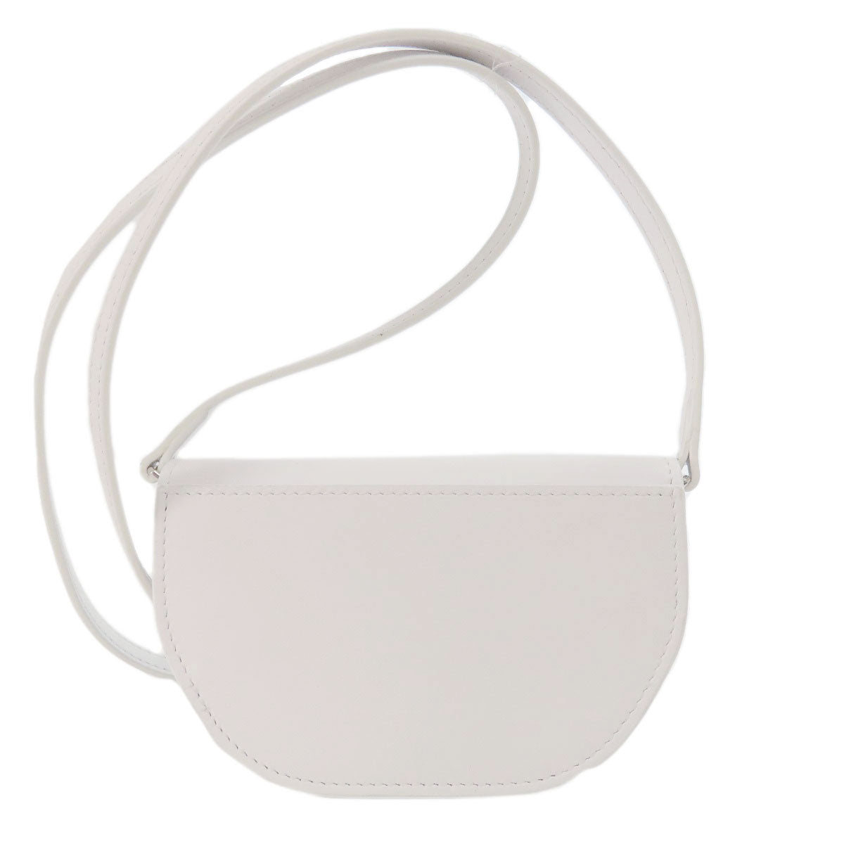 Burberry Shoulder Bag Pochette Leather White Mini