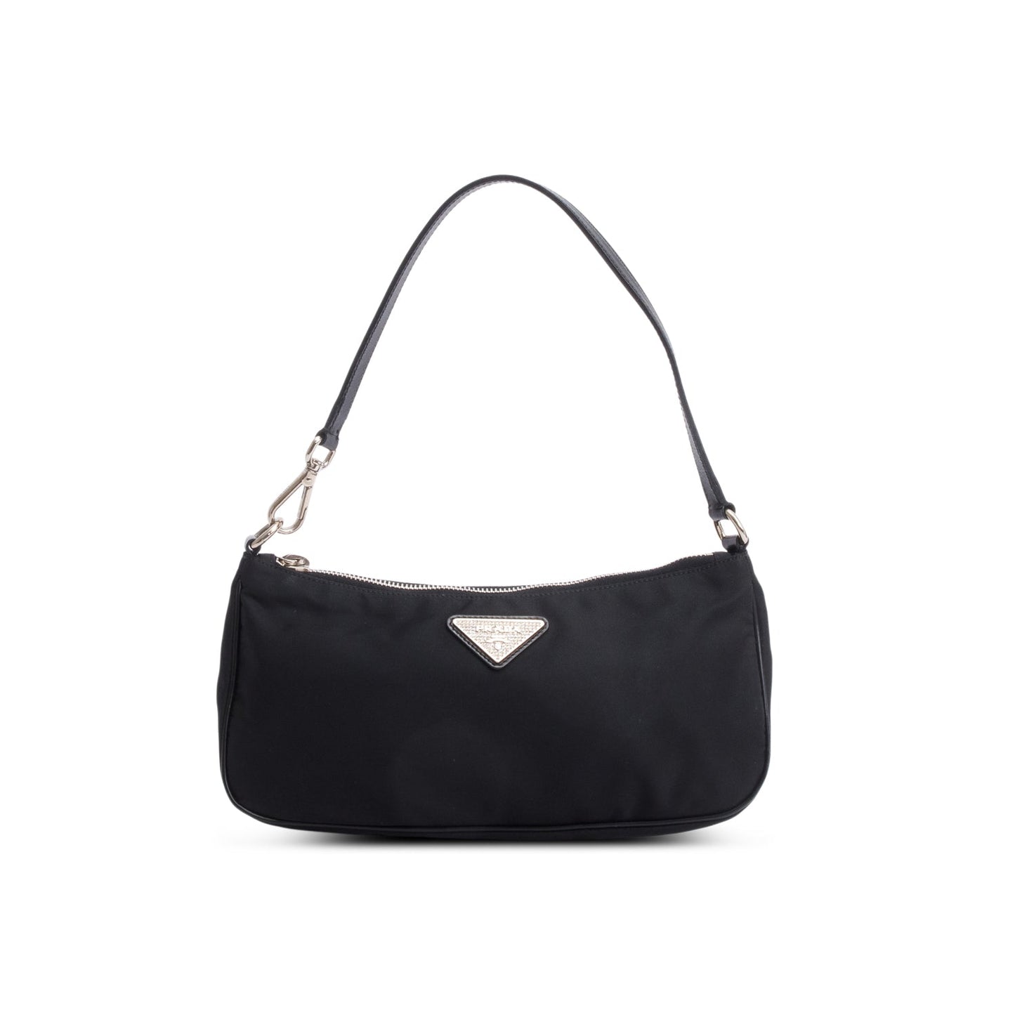 Prada Tessuto Pochette Handbag Nylon Black Travel Bag