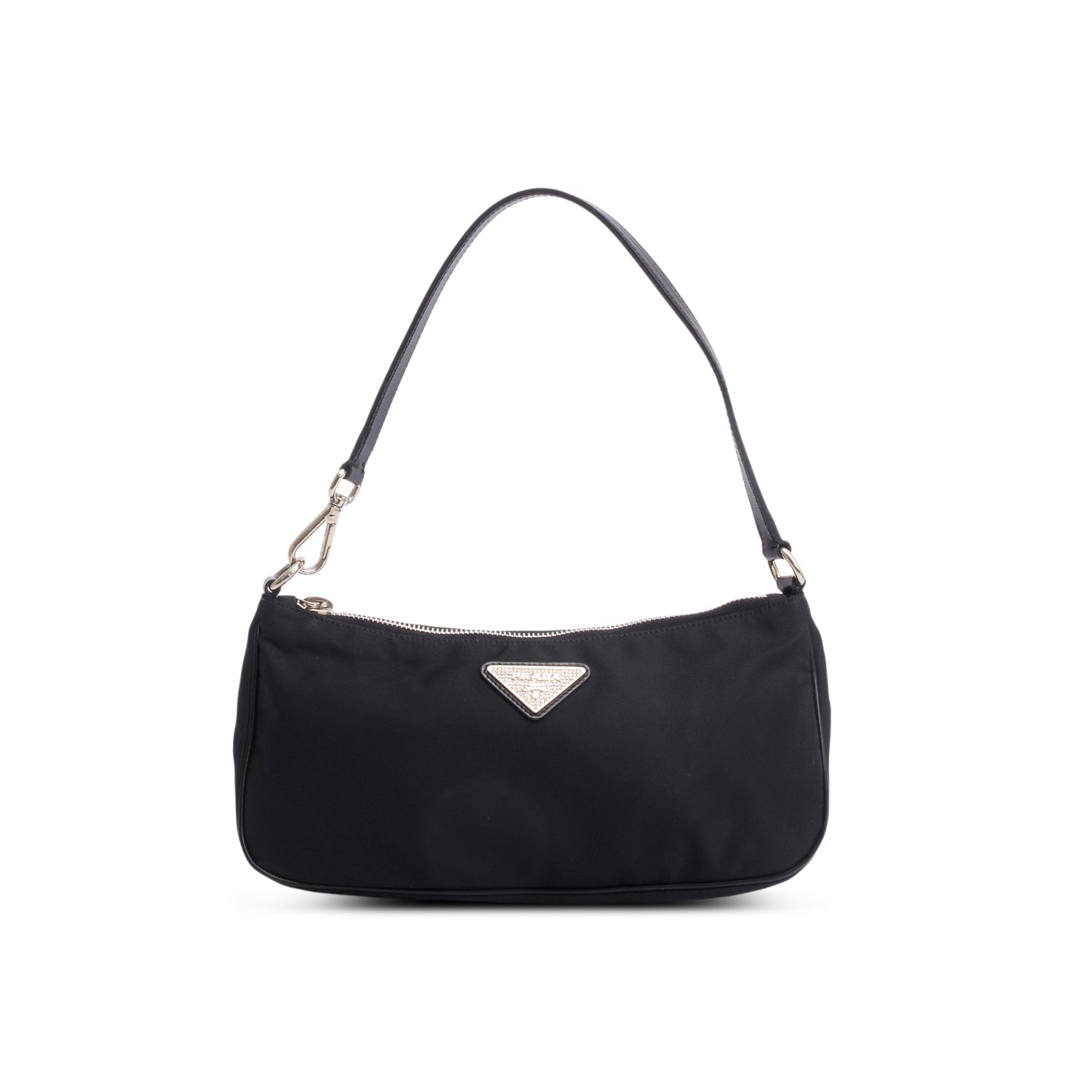 Prada Tessuto Pochette Handbag Nylon Black Travel Bag