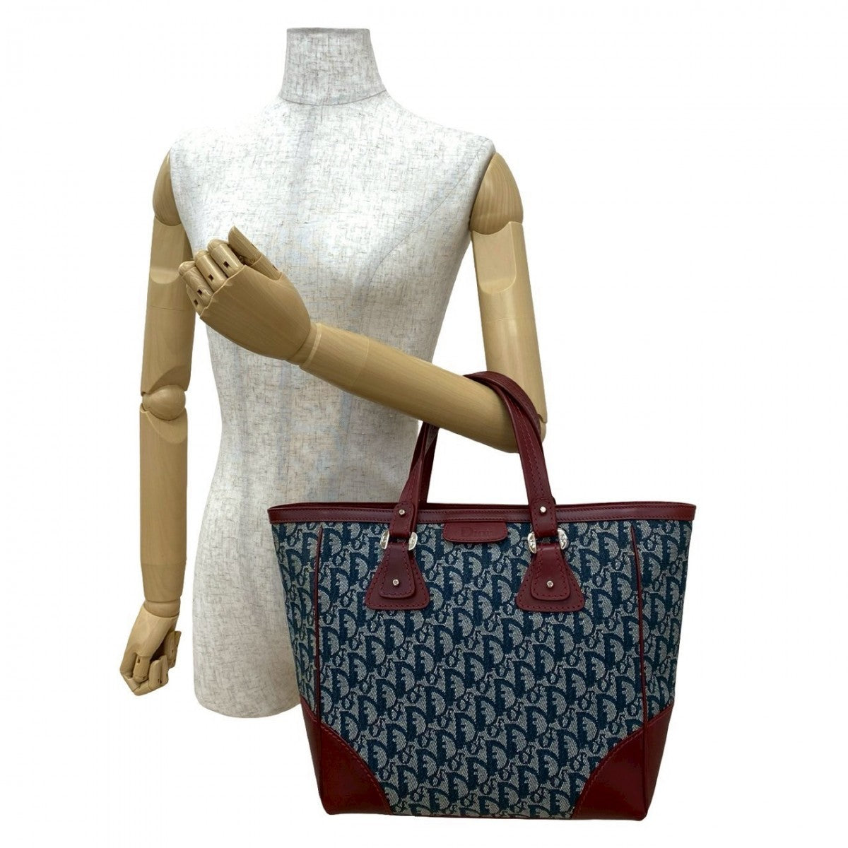 Dior Handbag Navy Canvas Travel Bag