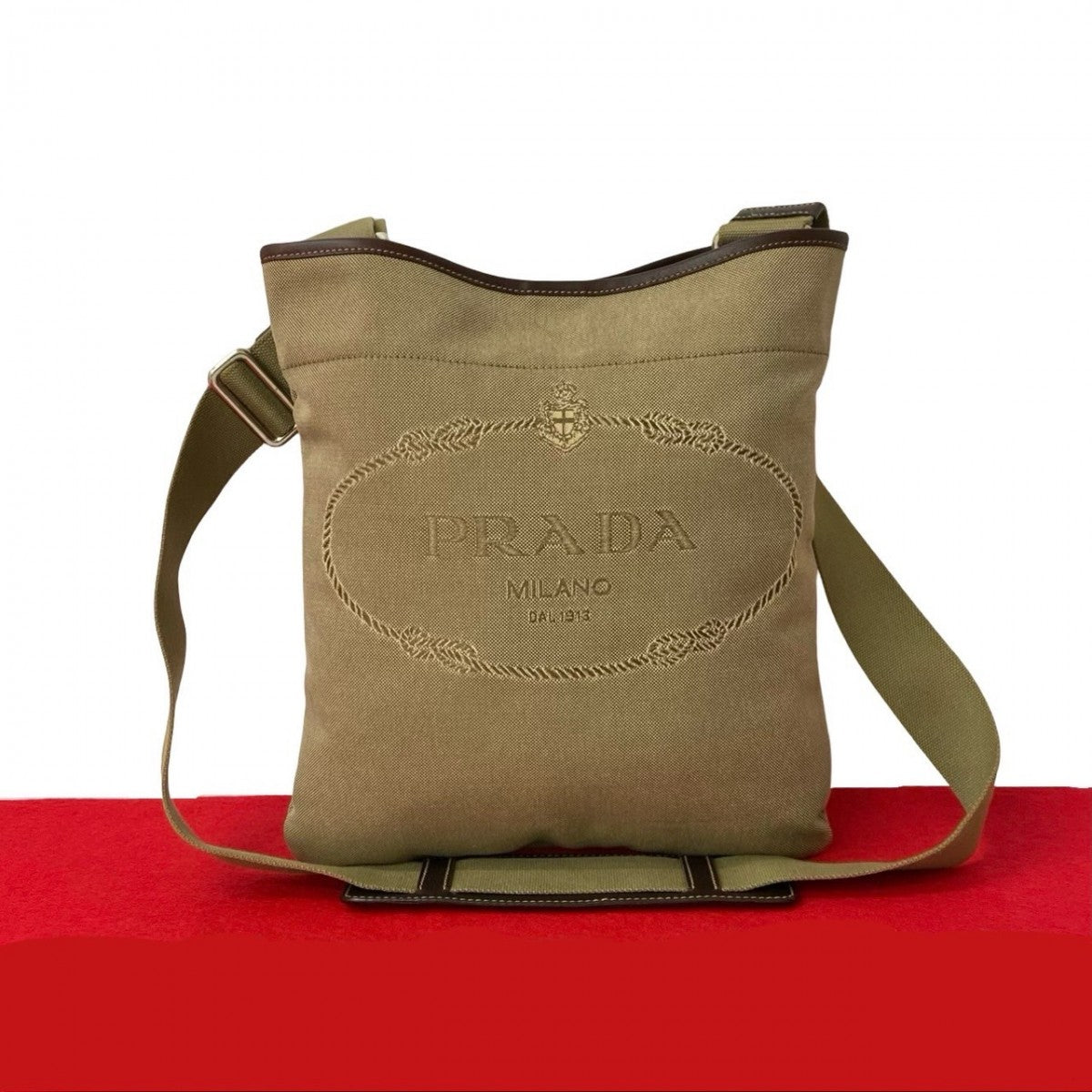 Shoulder Bag Canvas Beige
