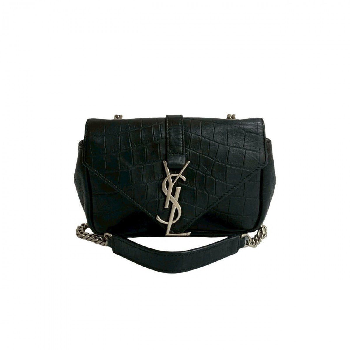 YSL Saint Laurent Yves Shoulder Bag Leather Black 652A3180973