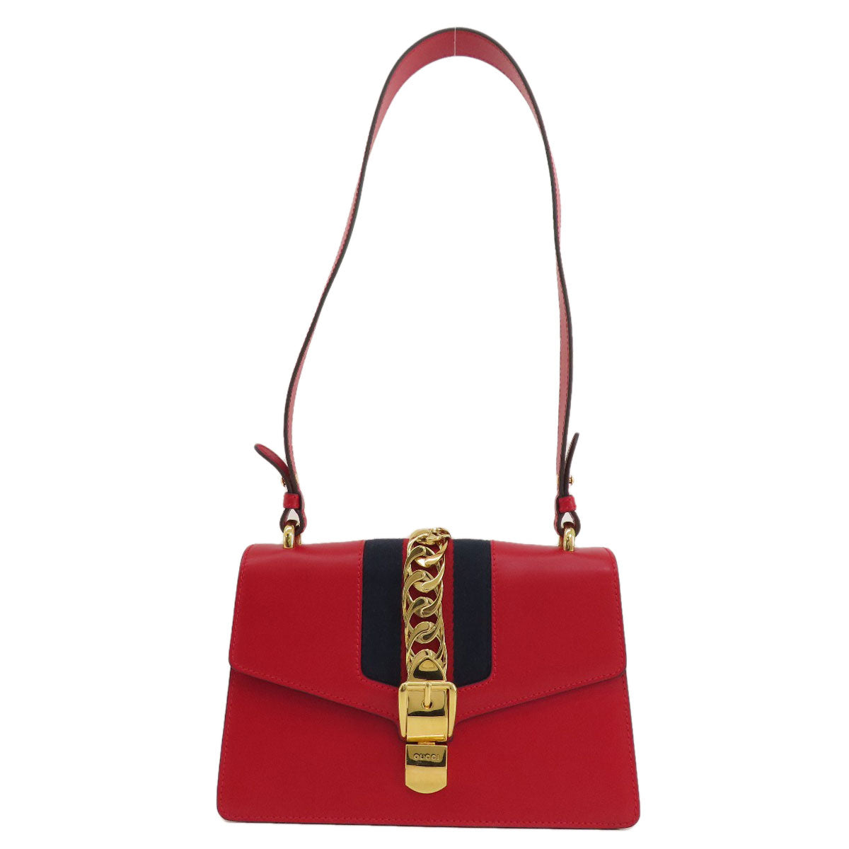 Gucci Silvi Leather Red Shoulder Bag