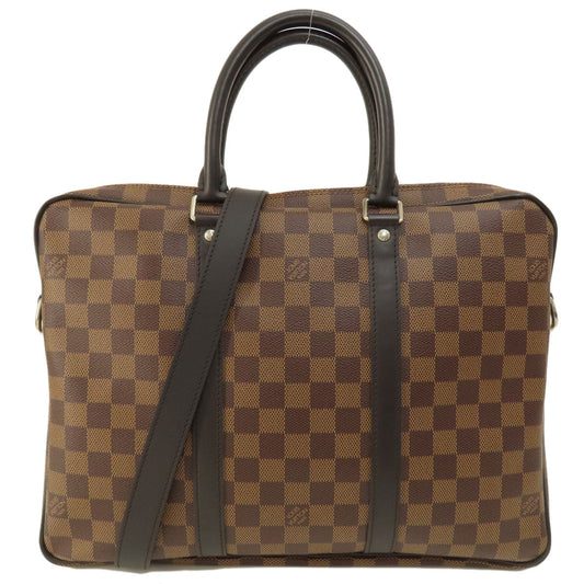 Louis Vuitton Business N41466 Damier Porto Document Canvas Brown Handbag