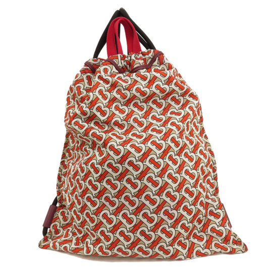 Burberry Backpack Women Nylon Brown Logo