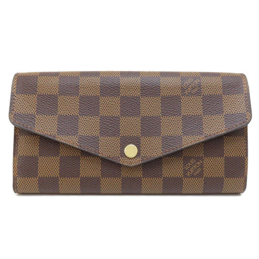 Louis Vuitton Long Purse N63209 Damier Portefeuille Canvas Brown Wallet Case 3
