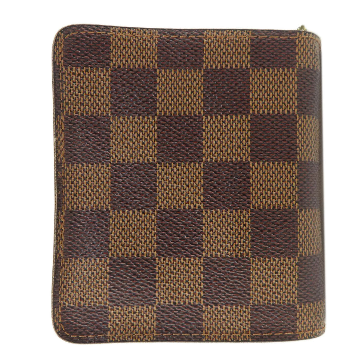 Louis Vuitton Bifold M61668 Damier Compact zip Canvas Brown Wallet Case 3
