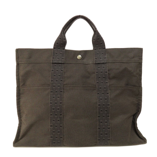 Hermes Tote Bag Her Linemm Women Canvas Gray