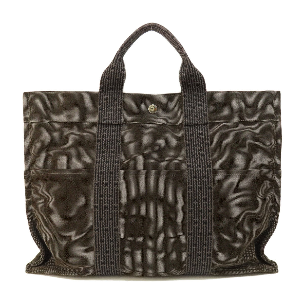 Hermes Tote Bag Her Linemm Women Canvas Gray