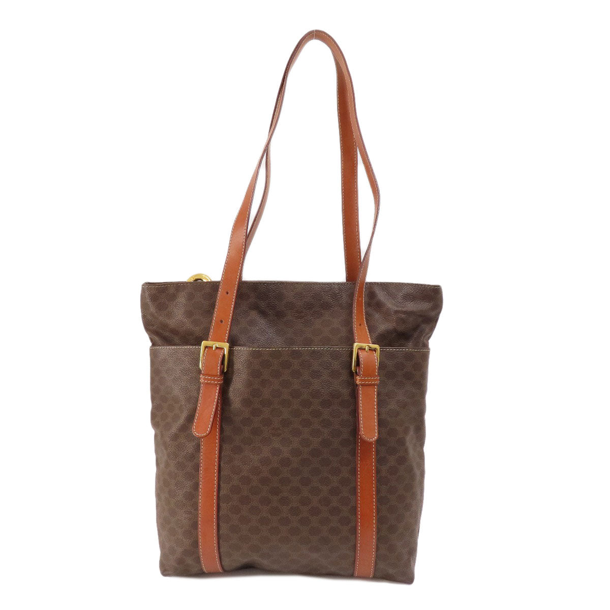 Tote Bag Pvc Macadam Pattern Women Brown