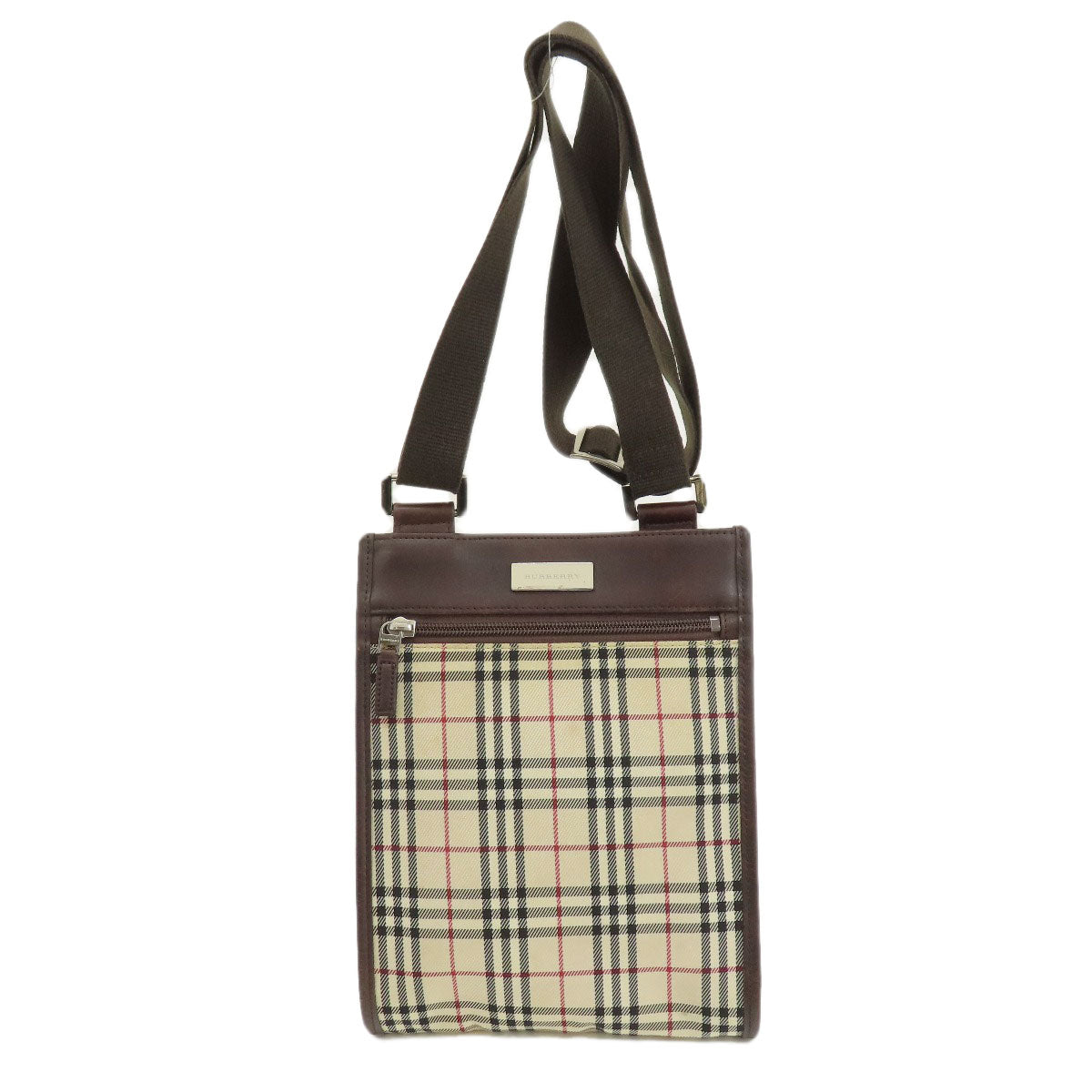 Burberry Shoulder Bag Nova Check Canvas Beige