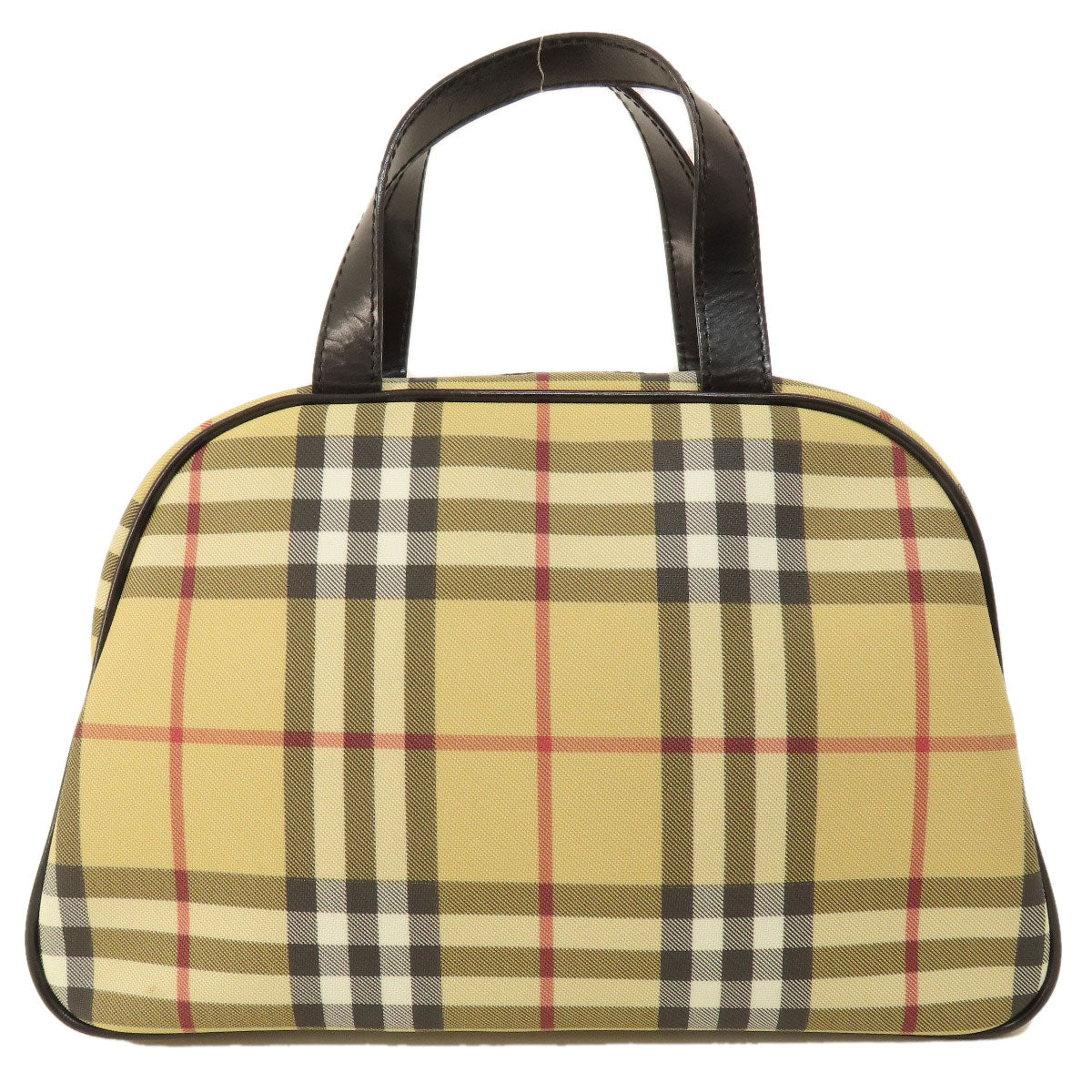 Burberry Pvc Nova Check Handbag Beige Travel Bag