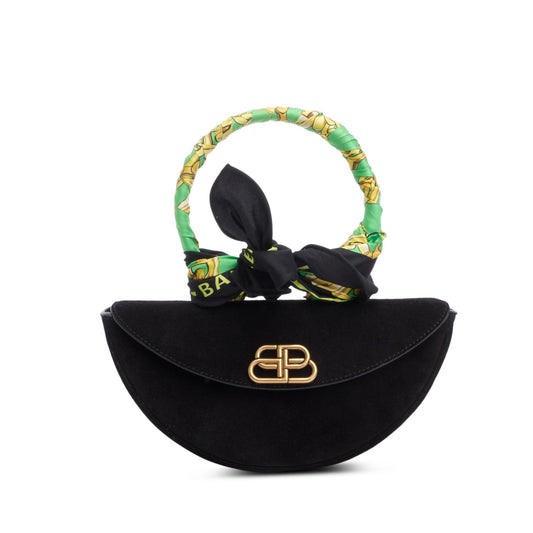 Balenciaga Opera Clutch Suede Black Clutch Bag
