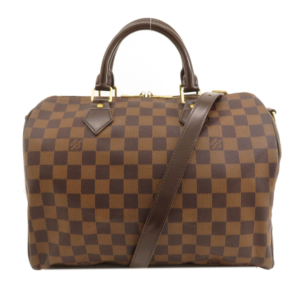 Louis Vuitton Boston Duffel N41367 Damier Speedy Canvas Brown Travel Bag