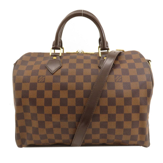 Louis Vuitton Boston Duffel N41367 Damier Speedy Canvas Brown Travel Bag