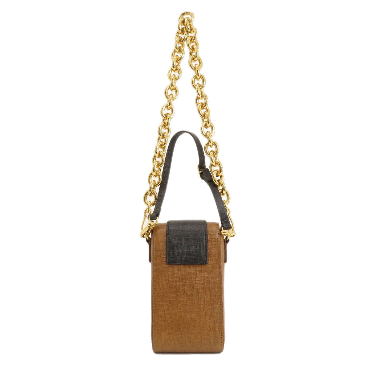 Burberry Shoulder Bag 3Way Belt Motif Leather Brown