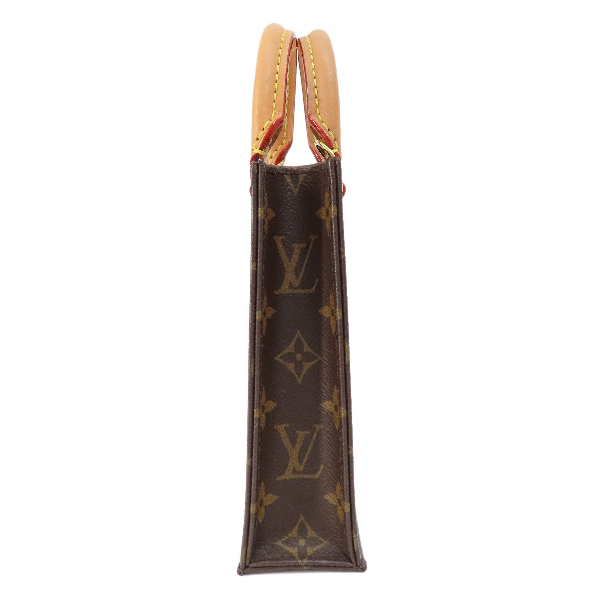 Louis Vuitton M69442 Petite Sac Plat Monogram Canvas Brown Shoulder Bag