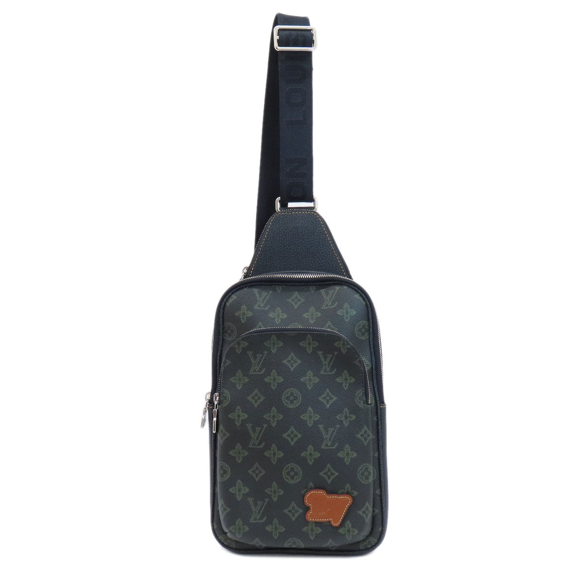 Louis Vuitton Sling M46344 Avenue Sling Records Monogram Canvas Green Crossbody Bag