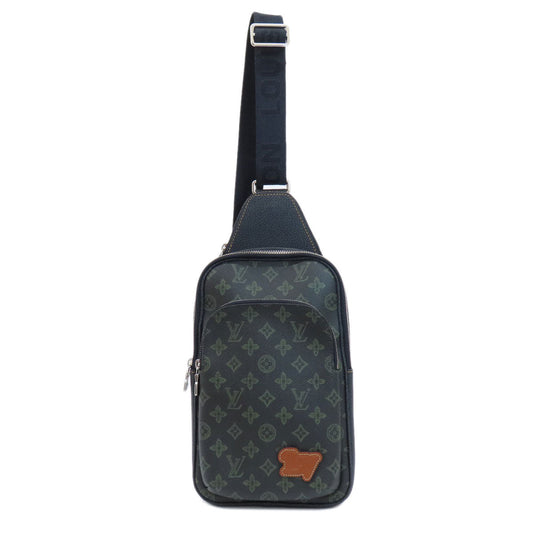 Louis Vuitton Sling M46344 Avenue Sling Records Monogram Canvas Green Crossbody Bag