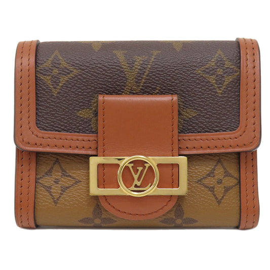 Louis Vuitton Bifold M68725 reverse Portefeuille Daufine Monogram Brown Wallet Case