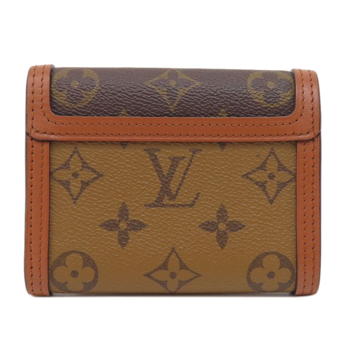 Louis Vuitton Bifold M68725 reverse Portefeuille Daufine Monogram Brown Wallet Case