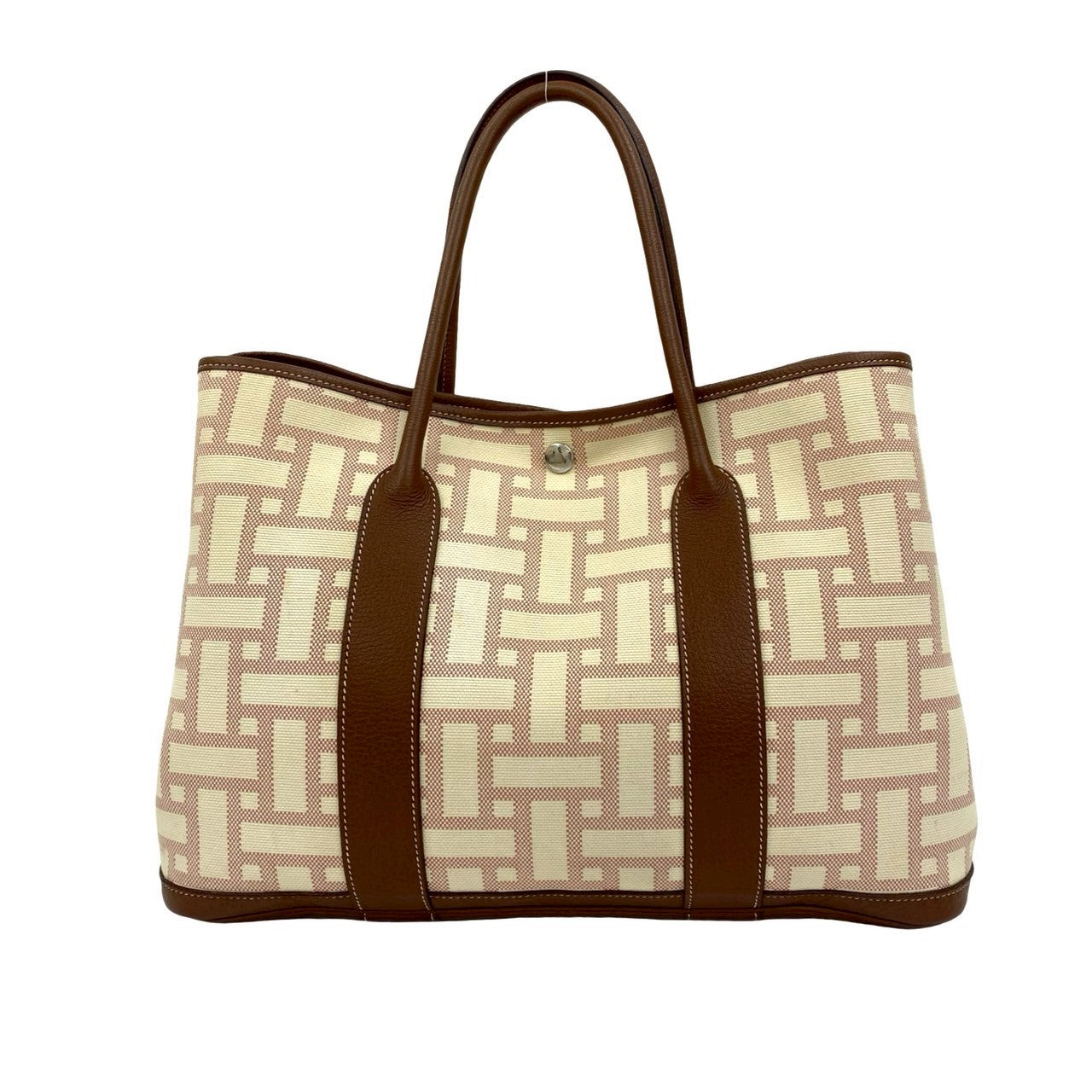 Hermes Tote Bag Garden Party Pm Canvas Brown