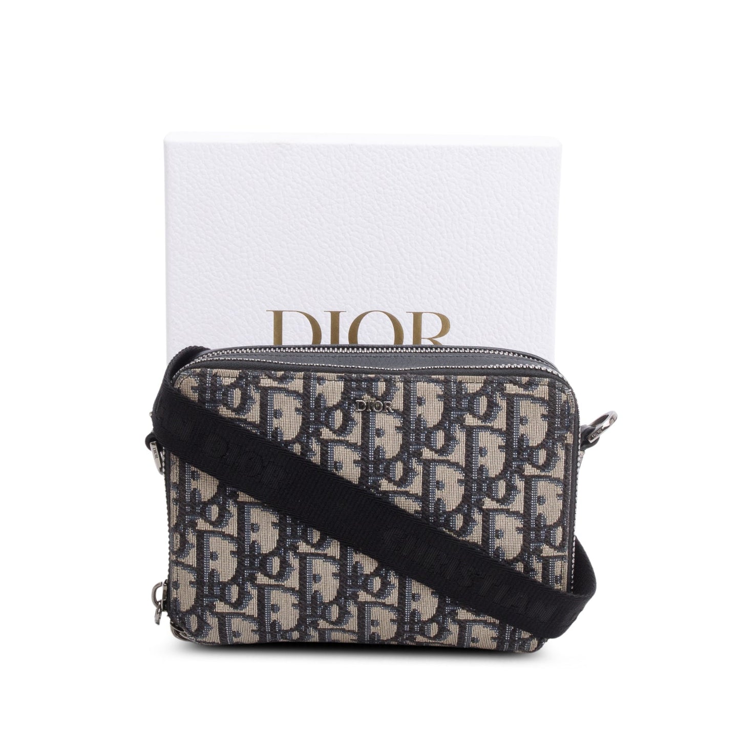 Dior Christion Oblique Jacquard Zipped Pouch Crossbody Handbag Crossbody Bag