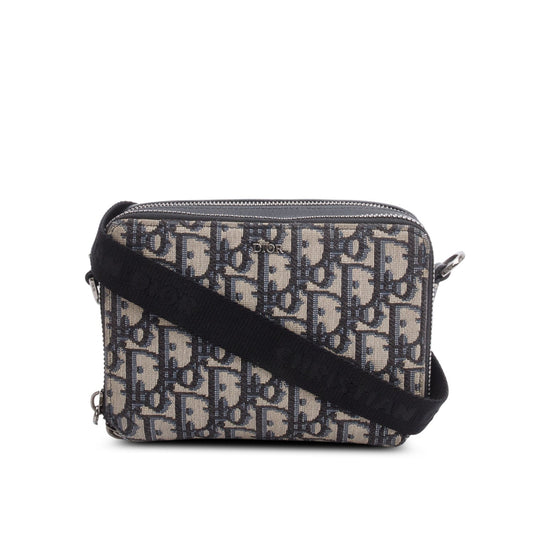 Dior Christion Oblique Jacquard Zipped Pouch Crossbody Handbag Crossbody Bag