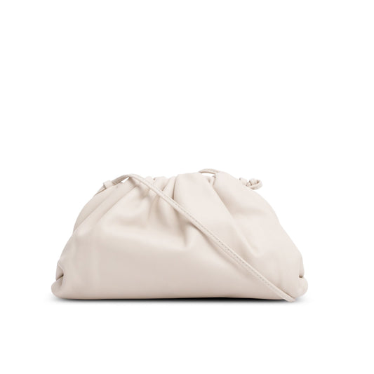 Bottega Veneta Butter Calfskin The Pouch Travel Bag Leather White
