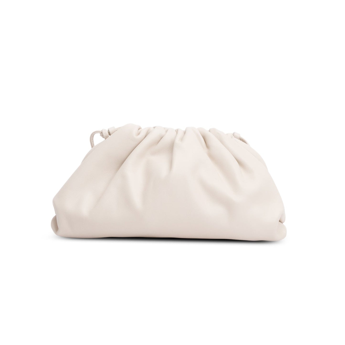 Bottega Veneta Butter Calfskin The Pouch Travel Bag Leather White