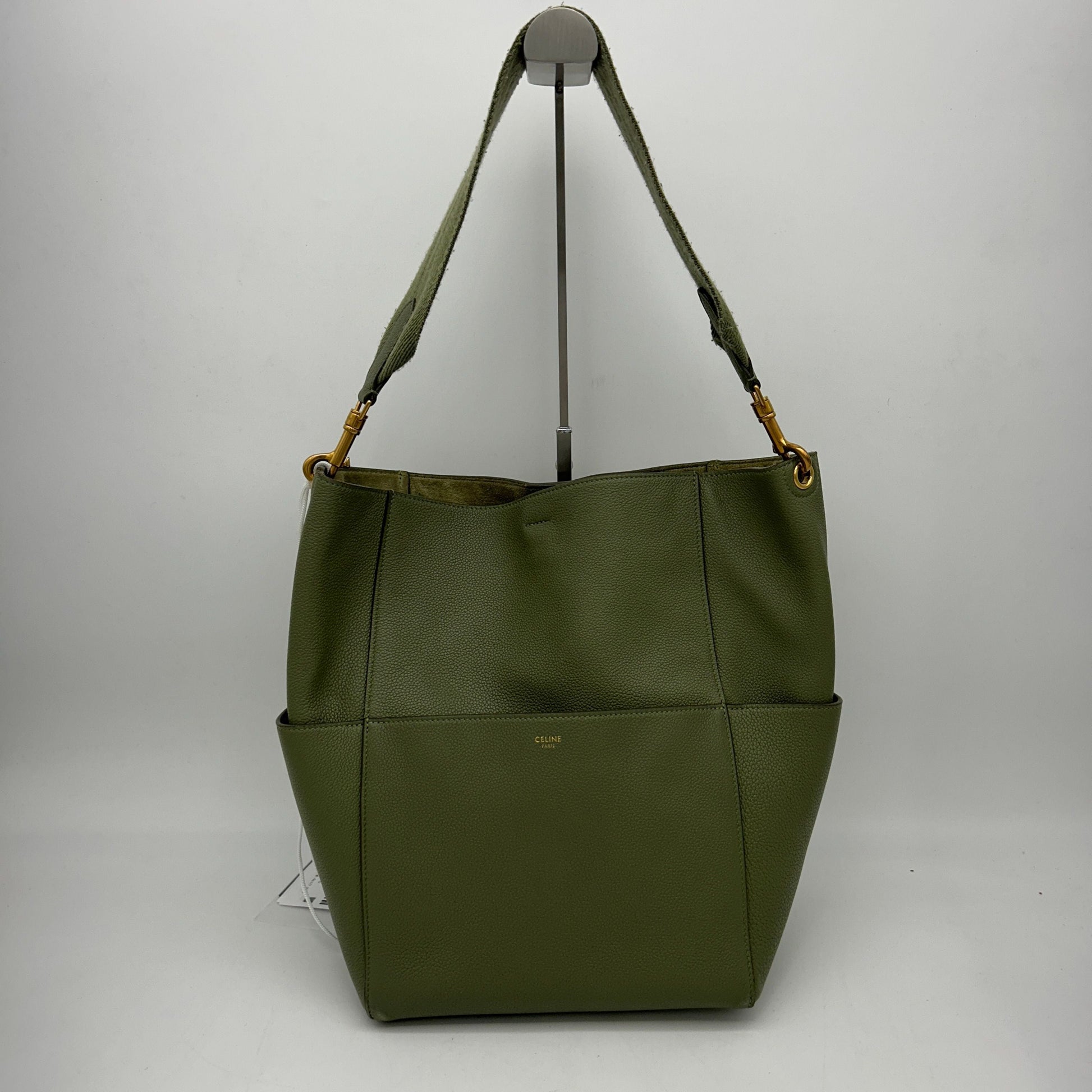 Luxury Soft Grained Calfskin Sangle Bag Light Bucket Bucket Bag