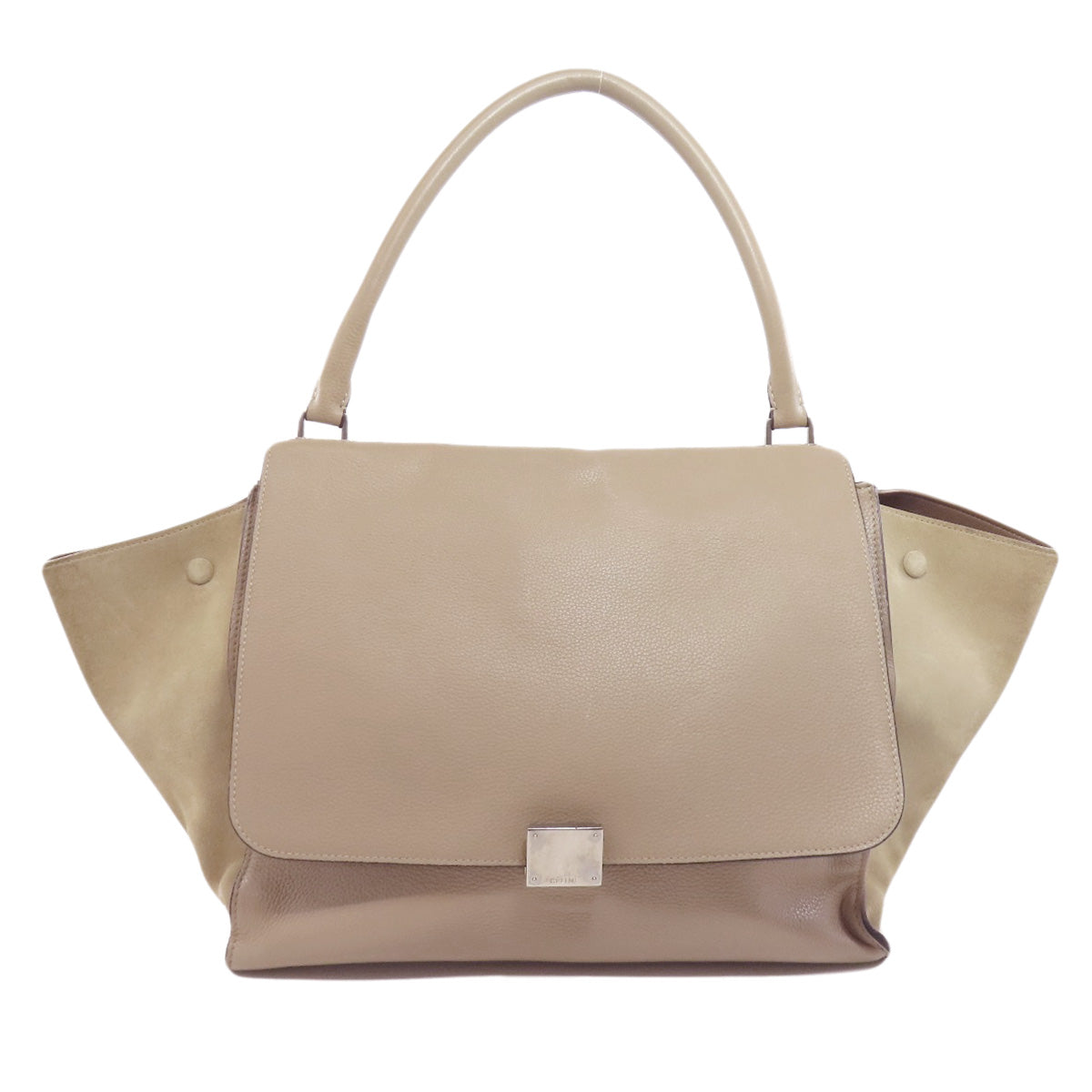 Tote Bag Calfskin Trapeze Women Beige
