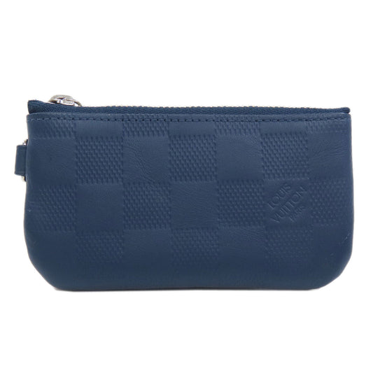 Louis Vuitton Coin N40438 Damier Anfini Pochette Navy Clutch Bag