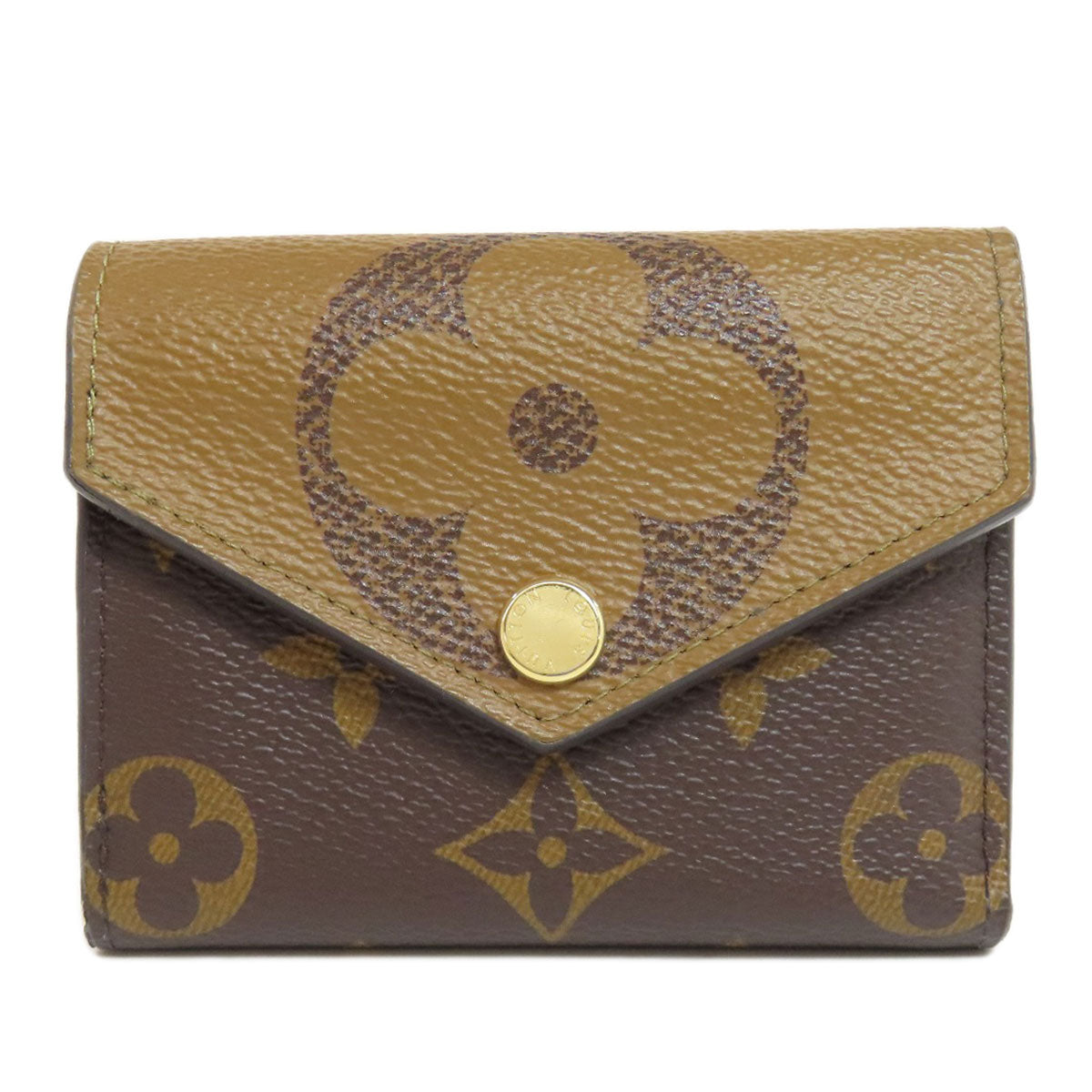 Louis Vuitton Bifold M80725 reverse Zoe Monogram Brown Wallet Case