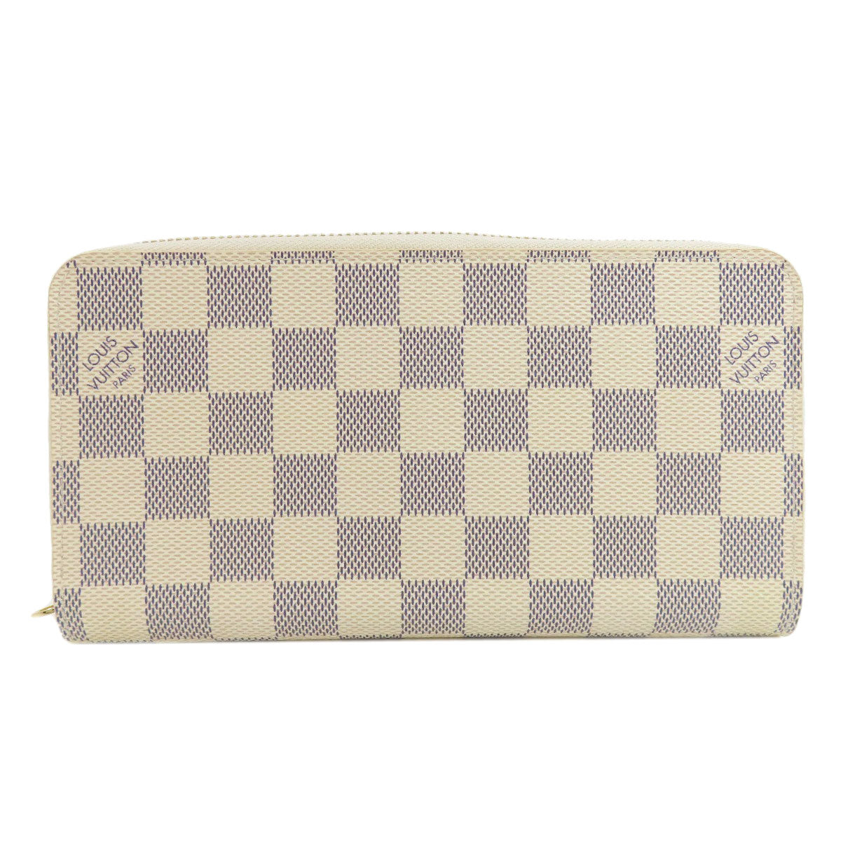 Louis Vuitton Long Purse N41660 Damier Zippy Canvas White Wallet Case