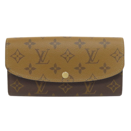 Louis Vuitton Long Purse M82157 reverse Portefeuille Monogram Brown Wallet Case 2