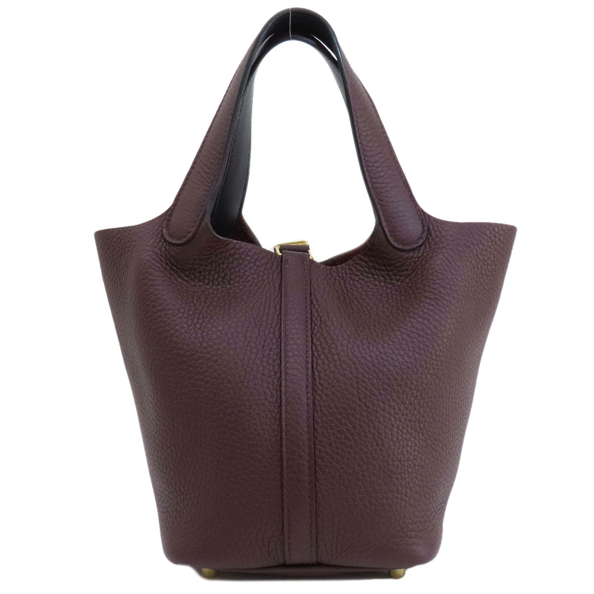 Taurillon Clemence Picotin Lock Pm Metal Red Gold Travel Bag