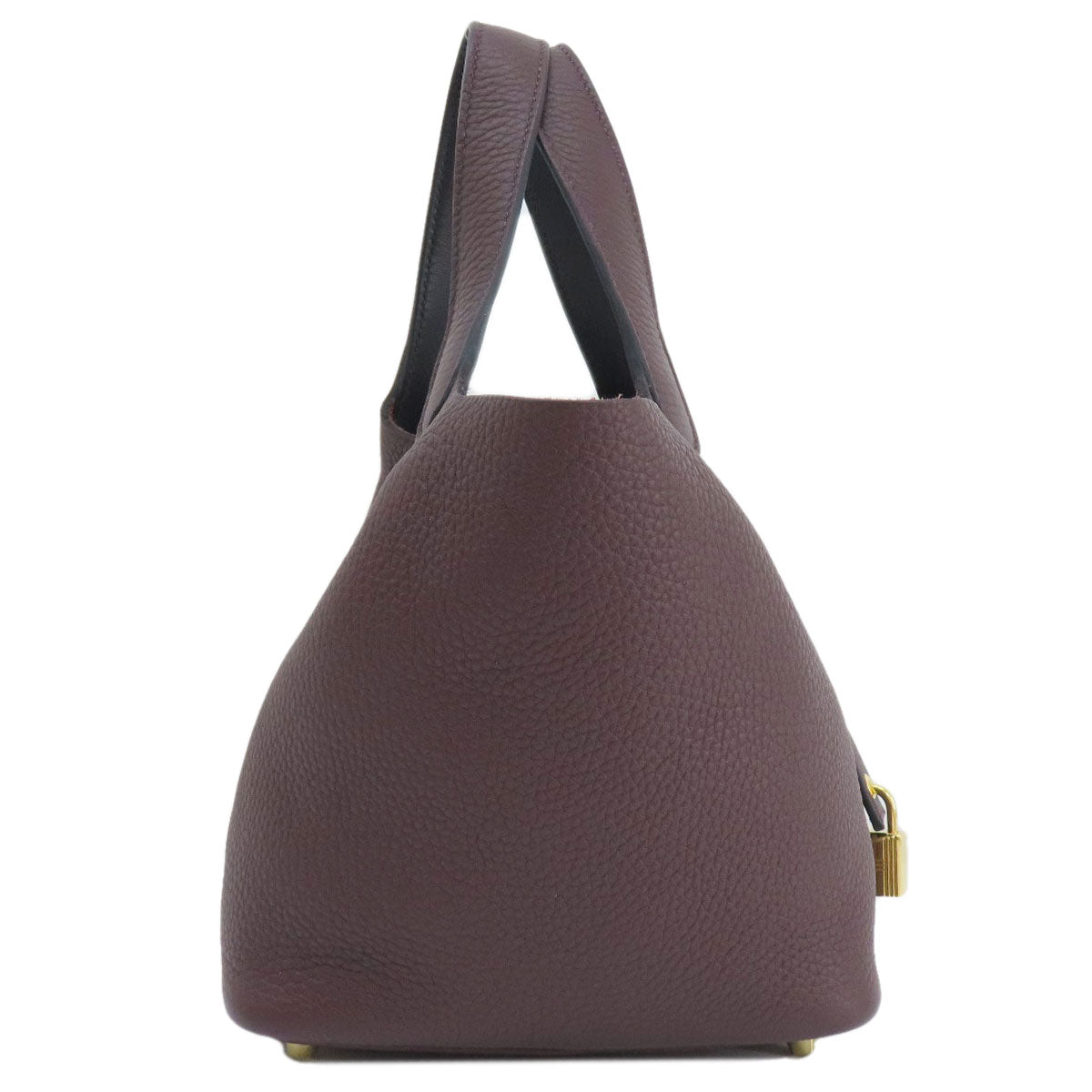 Taurillon Clemence Picotin Lock Pm Metal Red Gold Travel Bag