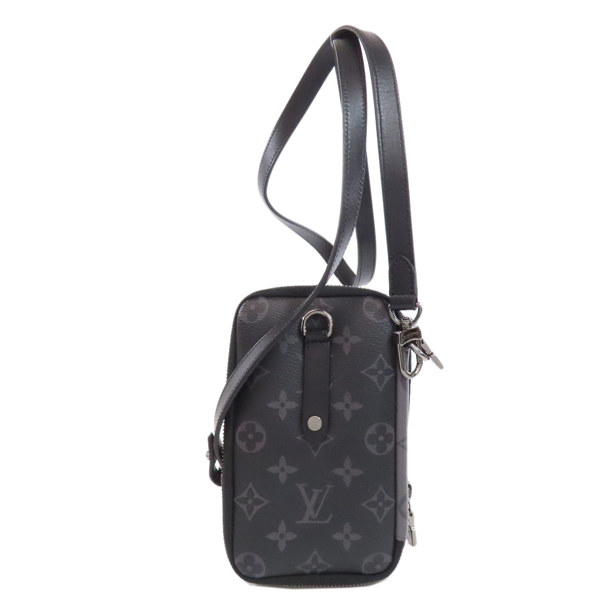 Louis Vuitton strap M69534 Eclipse Double phone Monogram Black Shoulder Bag