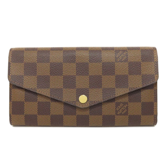 Louis Vuitton Long Purse N63209 Damier Portefeuille Canvas Brown Wallet Case