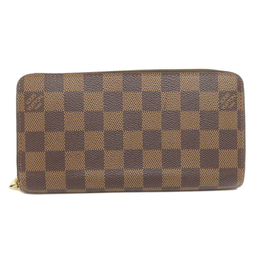 Louis Vuitton Long Purse N60015 Damier Zippy Canvas Brown Wallet Case 3