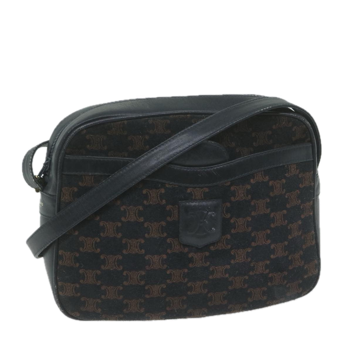Luxury Macadam Shoulder Bag Navy Canvas