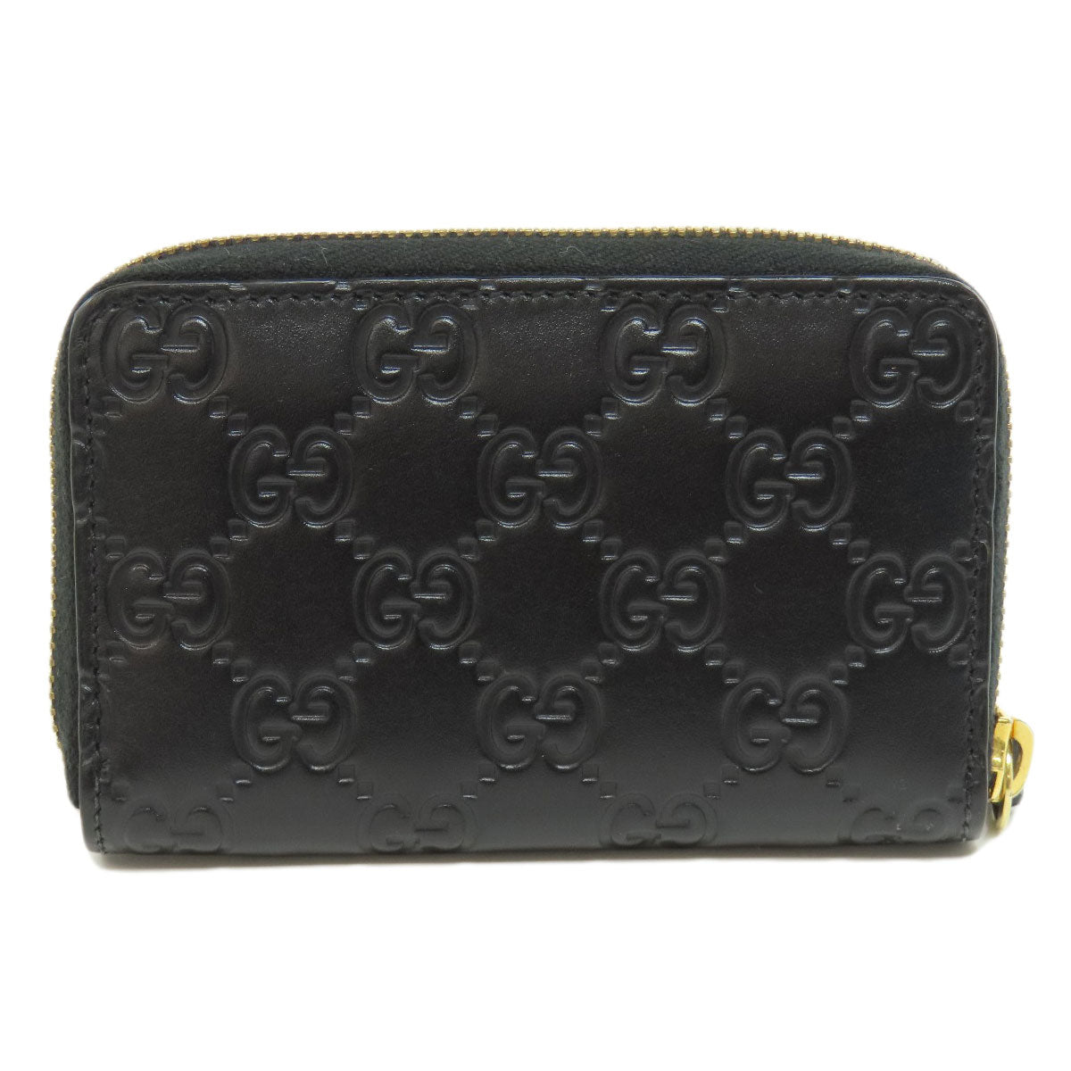 Gucci GG Shima Leather Black Wallet Case