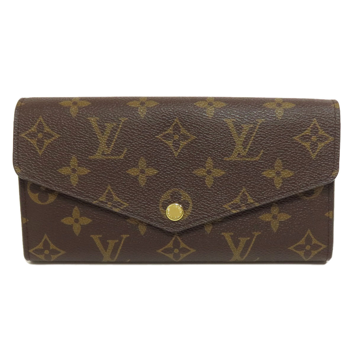 Louis Vuitton Long Purse M60531 Portefeuille Sarah Monogram Canvas Brown Wallet Case 2